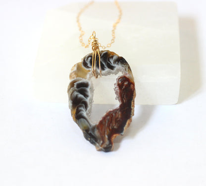 Geode Slice Necklace