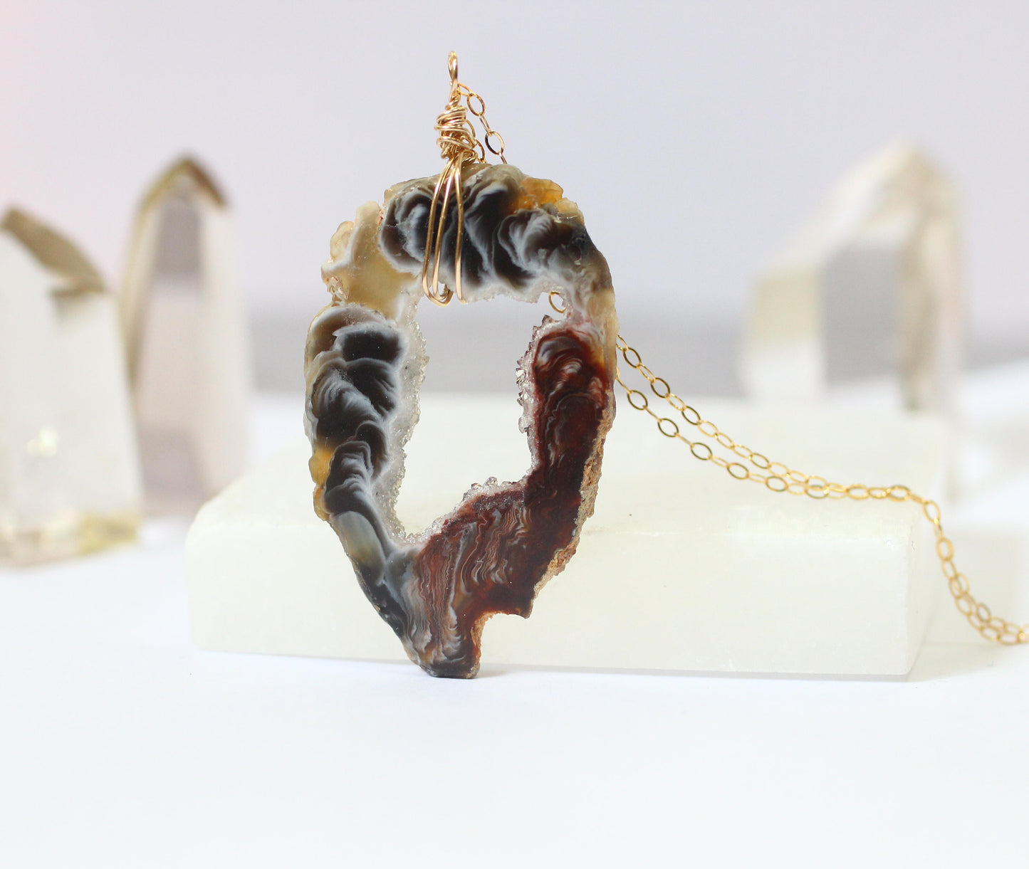 Geode Slice Necklace