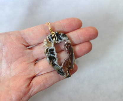 Geode Slice Necklace