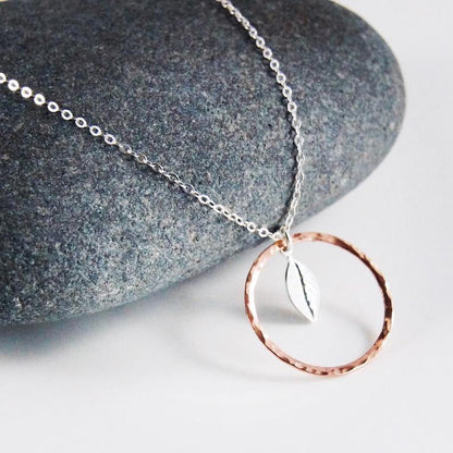 Circle of Life necklace with Leaf