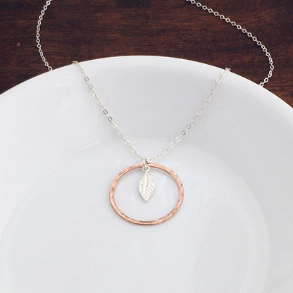 Circle of Life necklace with Leaf