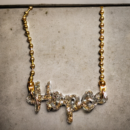Word Resin Necklace