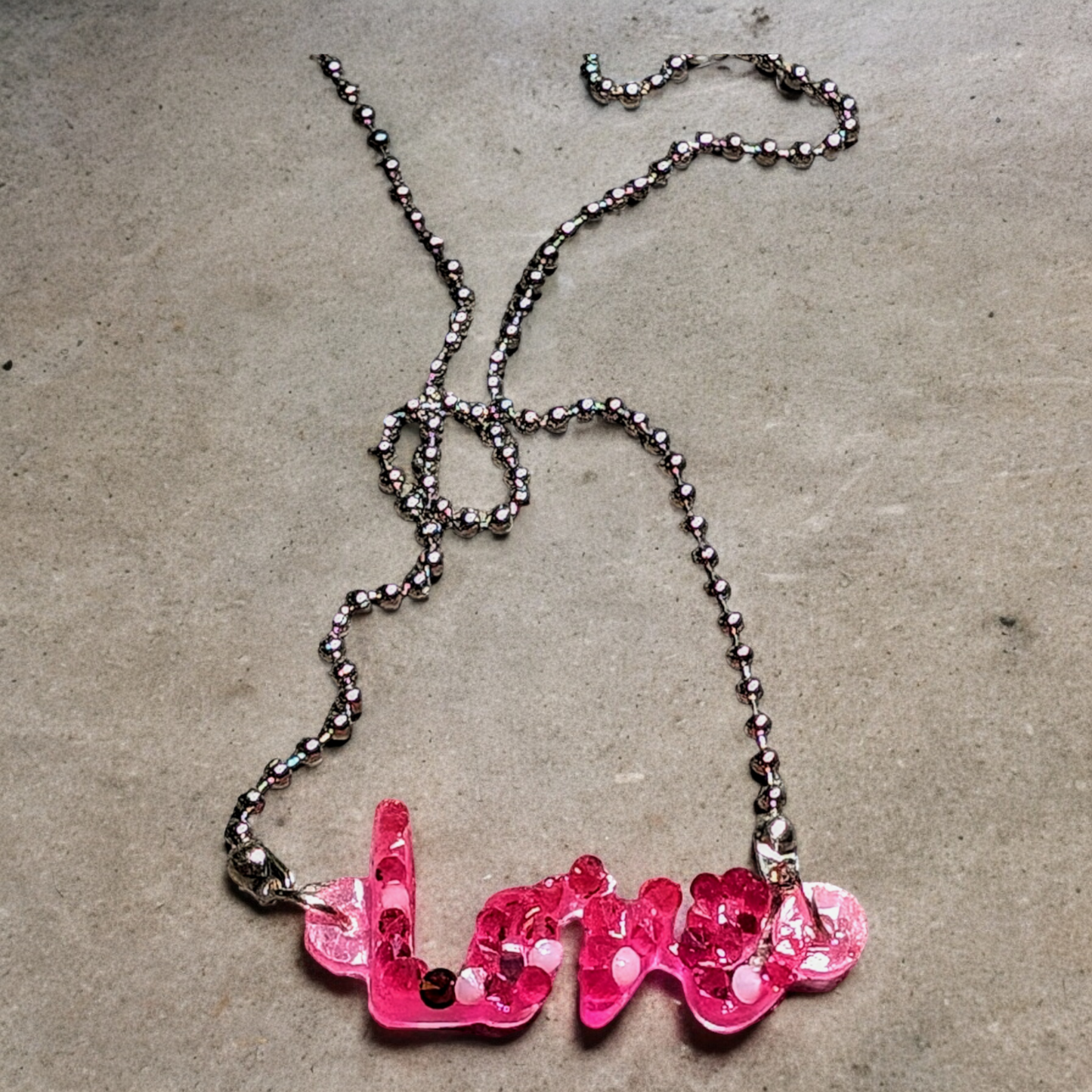 Word Resin Necklace