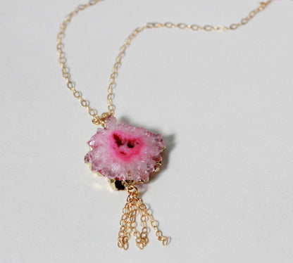 Raw Stone Solar Quartz Necklace