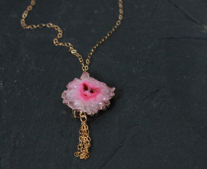 Raw Stone Solar Quartz Necklace