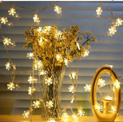 Stars Snowflake Christmas Lights Strings Electronic Lights Hanging Strings