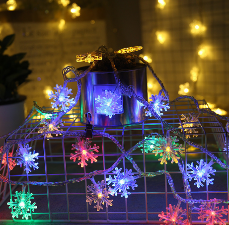 Snowflakes String Light LED Christmas Decor for Home Hanging Garland Christmas