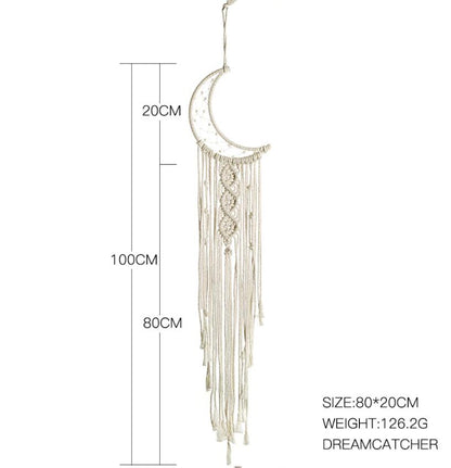 Star Moon Sun Macrame Dream Catcher Boho Home Wall Decor