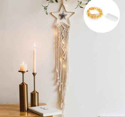 Star Moon Sun Macrame Dream Catcher Boho Home Wall Decor