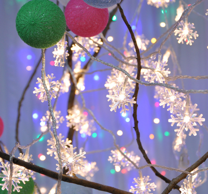 Stars Snowflake Christmas Lights Strings Electronic Lights Hanging Strings