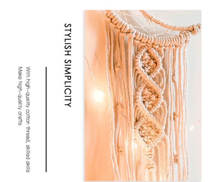 Star Moon Sun Macrame Dream Catcher Boho Home Wall Decor