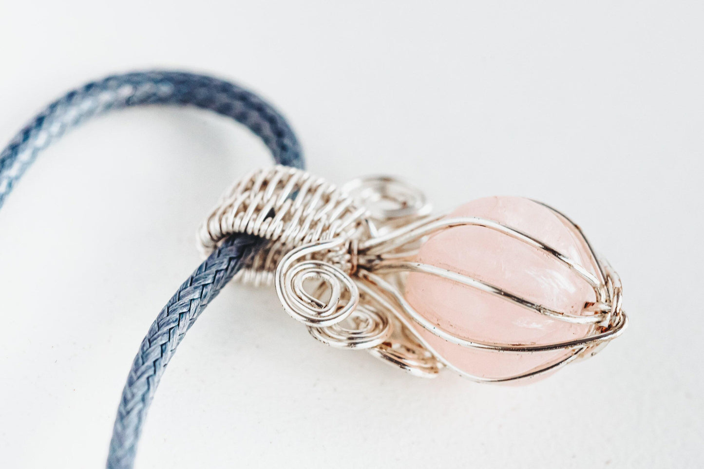 Rose Quartz Necklace, Acorn Necklace, Birthday Gifts, Gifts for Women