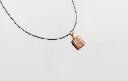 Jasper Necklace, Copper Wire Wrapped Pendant, Anniversary Gift for Wife, Witch Necklace