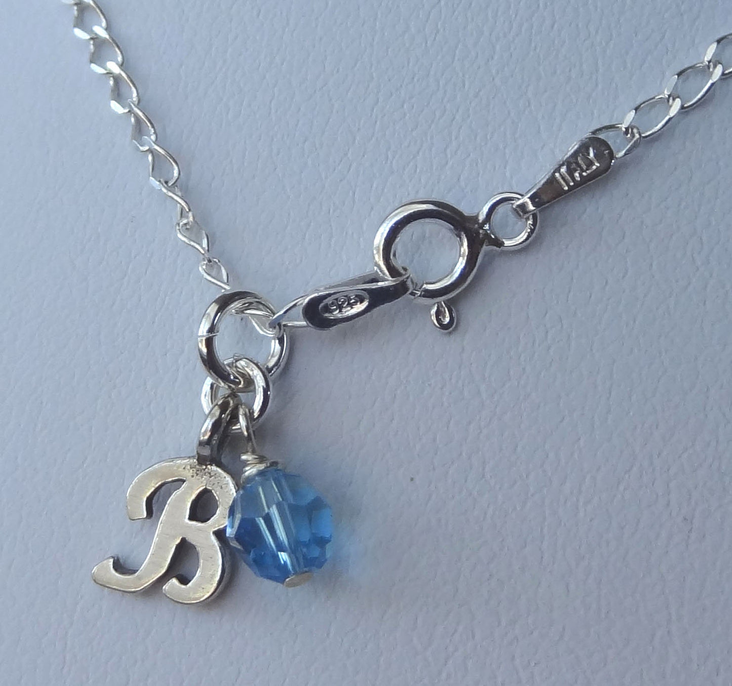 Monogram Personalized Baby Initial Birthstone Necklace,Dainty Initial Necklace,Birthstone Necklace,Flower Girl Personalized Initial Necklace