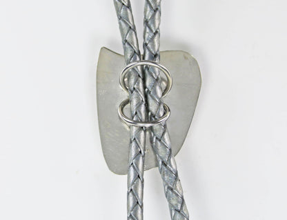 Fancy Designer Bolo Tie Small Modern Sterling Silver Moonstone Bolo Tie, One of a Kind Unique Sculptural Wedding Bolo Tie for Women or Men