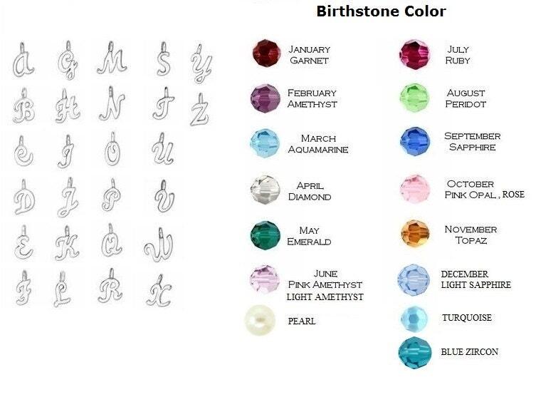 Personalized Big Sister Lil Sister Birthstone Initial Girl Necklace,Monogrammed Sisters Necklace,Big Sister Necklace,Little Sister Necklace