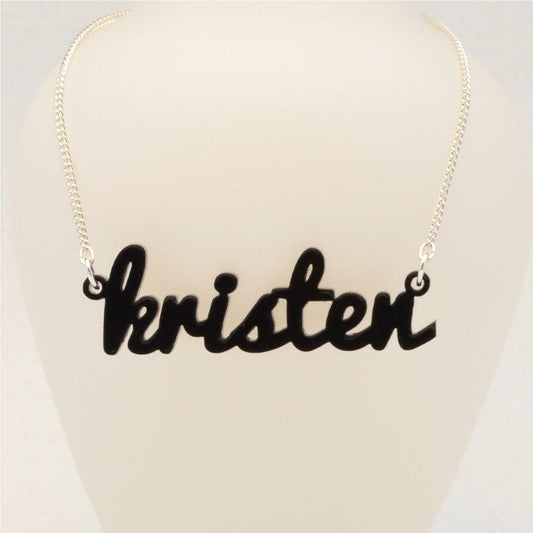 Medium Acrylic Name Necklace, 5/8 Inch Height