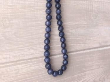 Blue faceted bead necklace