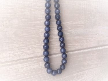 Blue faceted bead necklace